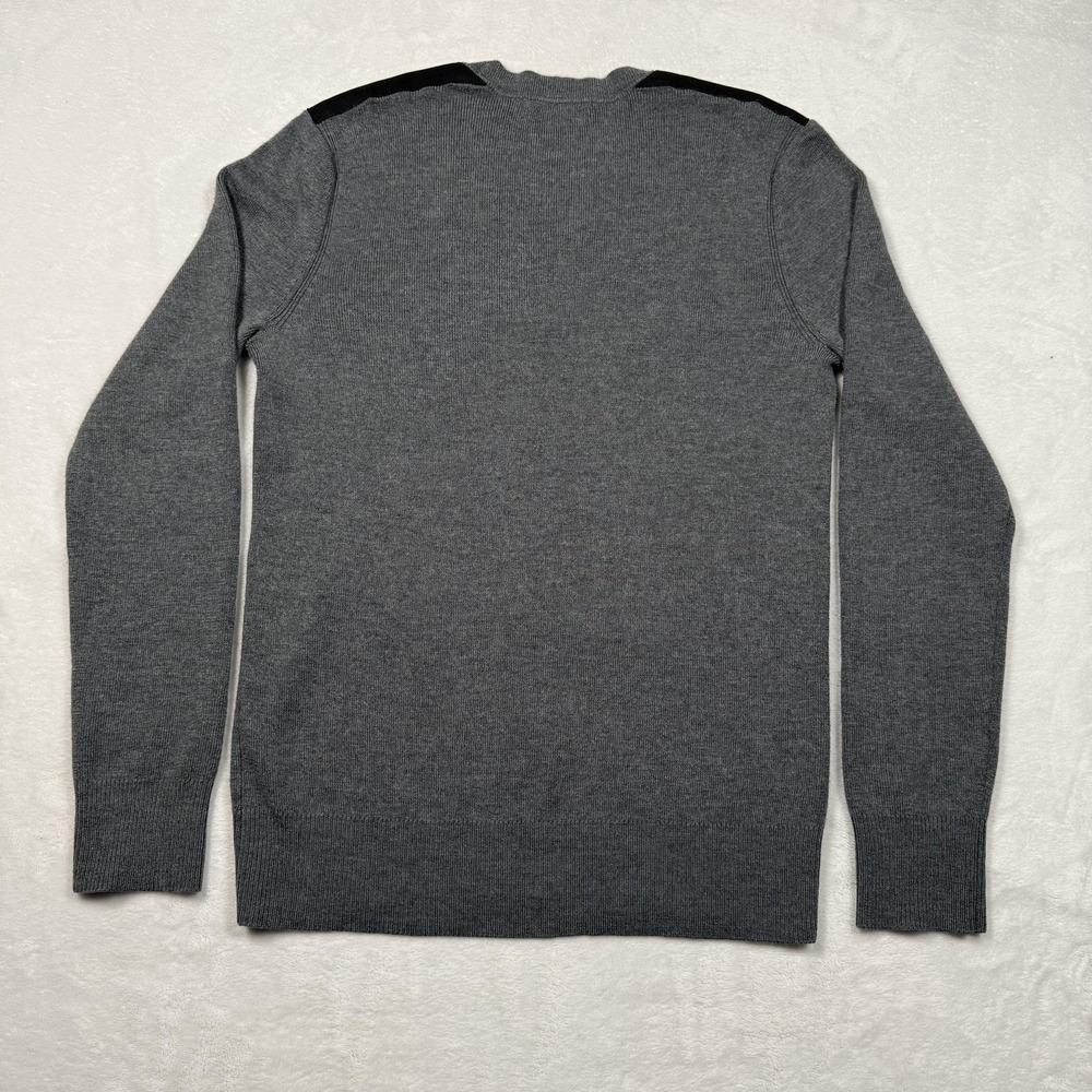 Banana Republic Sweater Mens Medium Gray Merino Wool Crewneck Pullover‎ Knit - Picture 5 of 9